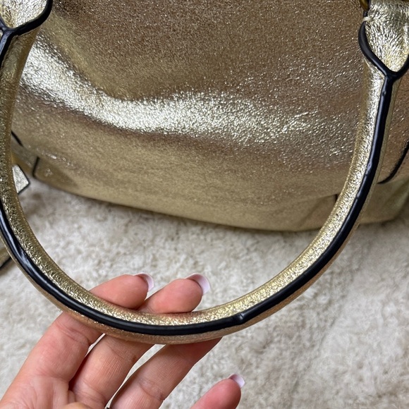 Like New Tory Burch Gold Kira Top Handle Satchel - Picture 9 of 14